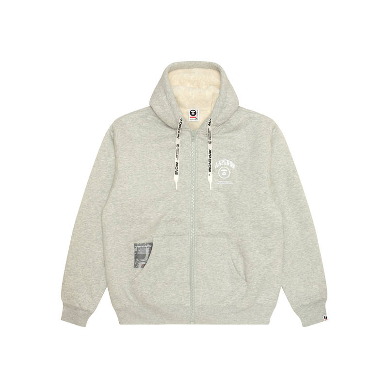 Aape logo-detail zip-up hoodie