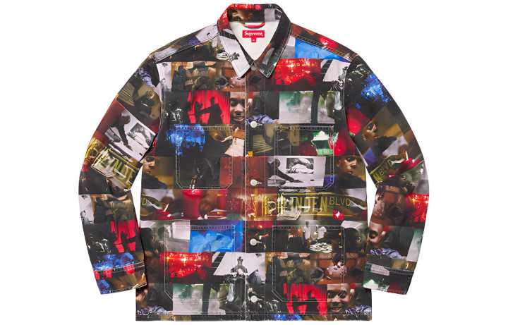 Supreme Supreme Nas And Dmx Collage Denim Chore Coat
