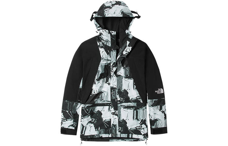 THE NORTH FACE 1994 Collection Windbreaker Jackets Unisex Black & White Hooded Moderate