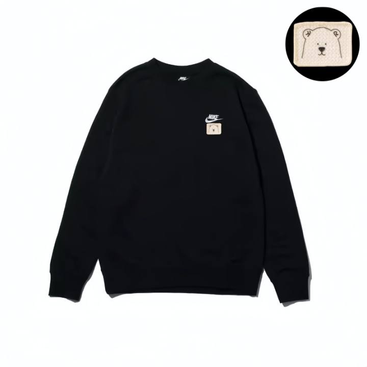 Nike Nike Sweatshirts Unisex Black Crew Neck Moderate Regular