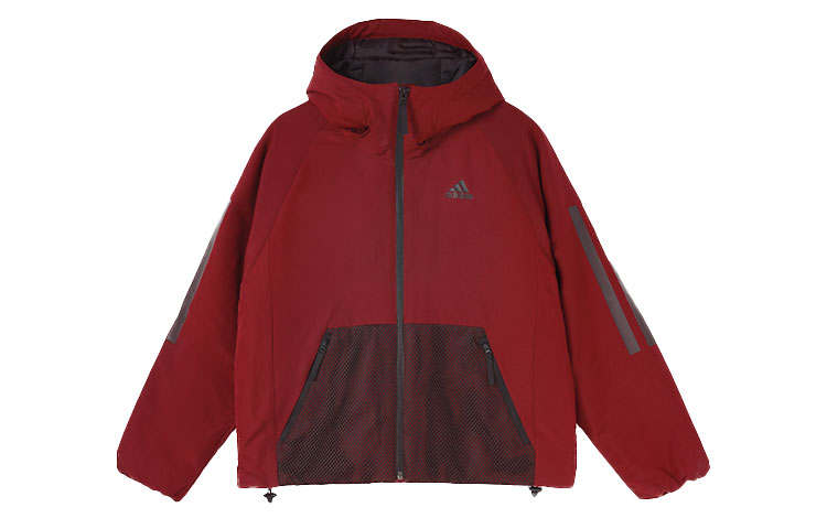 Adidas Adidas Puffer Jackets Women's Dark Reddish Purple Hooded Moderate Other