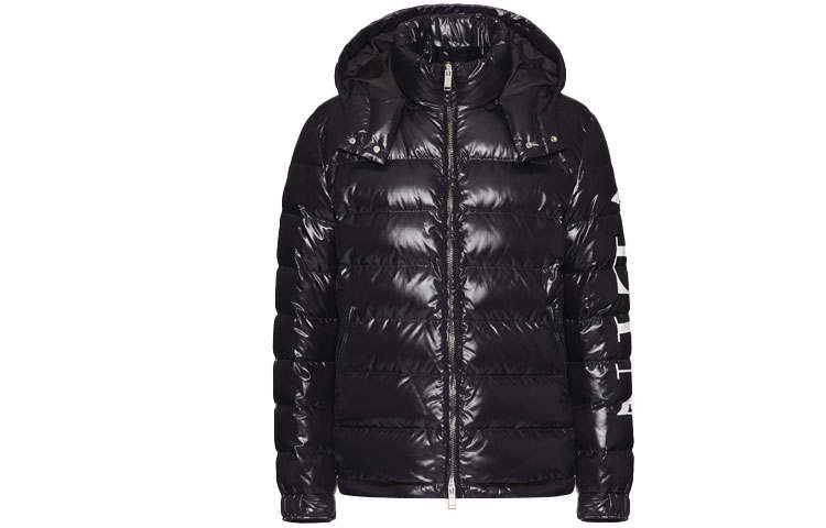 Valentino Down Jackets Men's Black Hooded Moderate