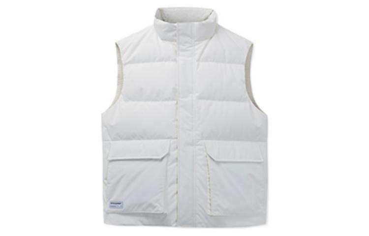 ANTA Life Collection Vests Men's White Stand Collar Thickened And Fleece Lined Other