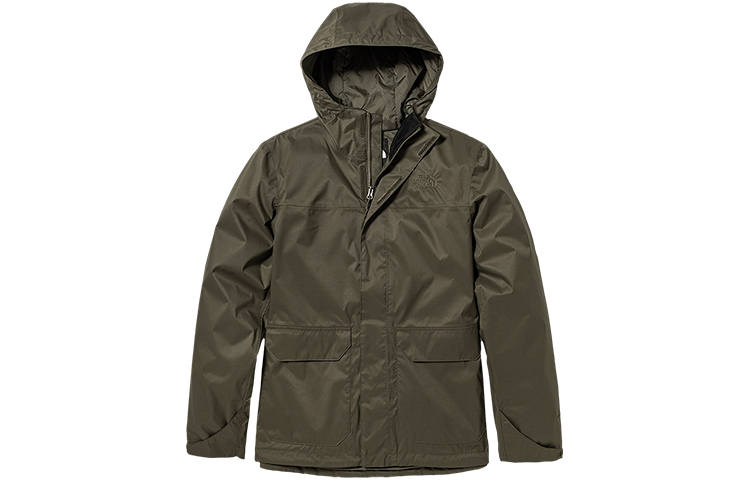 THE NORTH FACE Windbreaker Jackets Men's Army Green Hooded Moderate