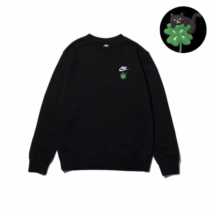 Nike Nike Sweatshirts Unisex Black Crew Neck Moderate Regular