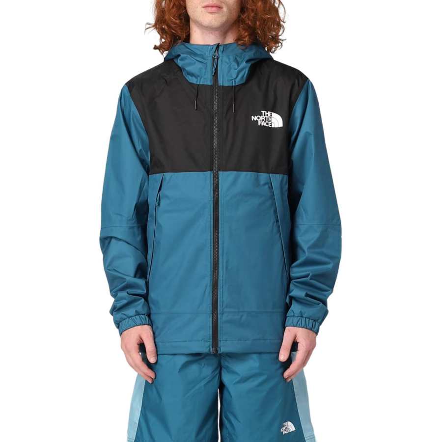 THE NORTH FACE Windbreaker Jackets Men's Green Hooded Moderate