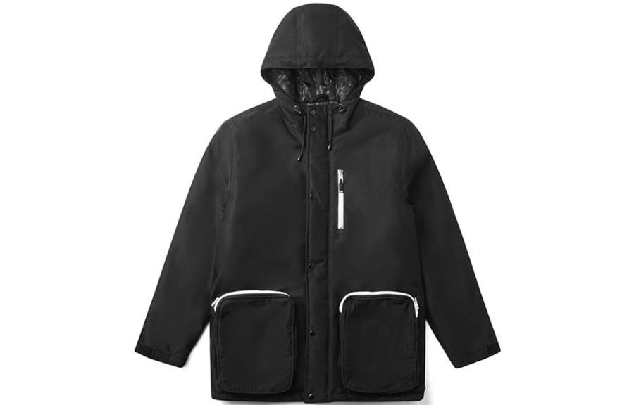 Vans Vans Puffer Jackets Men's Black Hooded Thickened Other