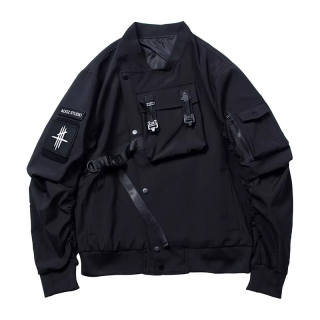 AOGZ Jackets Unisex Black V Neck Moderate