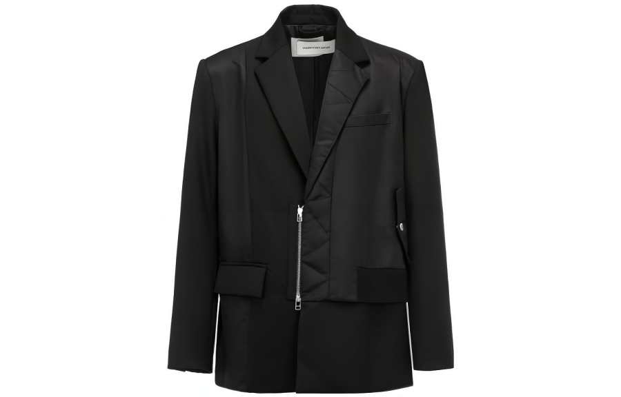 Feng Chen Wang Deconstruction Business Suits Men's Black Suit Collar Moderate Business Suit