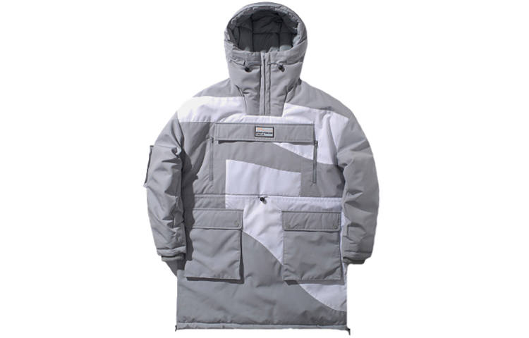 Li-Ning Li Ning Puffer Jackets Men's Snow Gray Hooded Thickened Other
