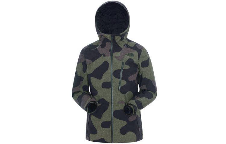 THE NORTH FACE Windbreaker Jackets Men's Green Hooded Moderate
