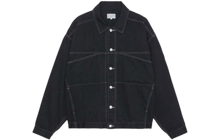 Cav Empt Cav Empt Denim Jackets Men's Black Lapel Moderate Straight Fit