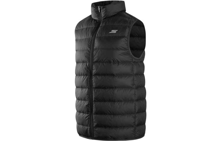 Skechers Basic Sports Collection Down Vests Men's Stand Collar Moderate Other