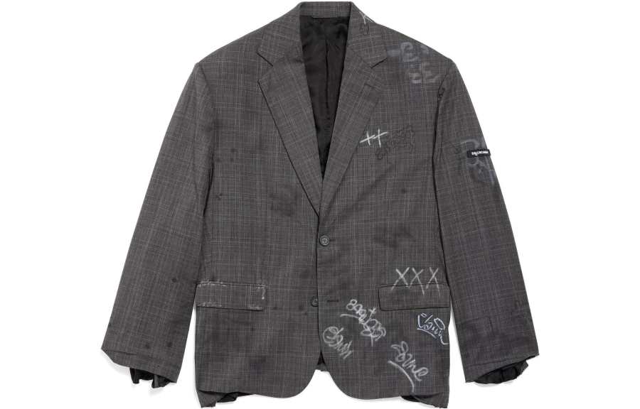 Balenciaga SS23 Business Suit Coat Loose Fit Unisex Gray