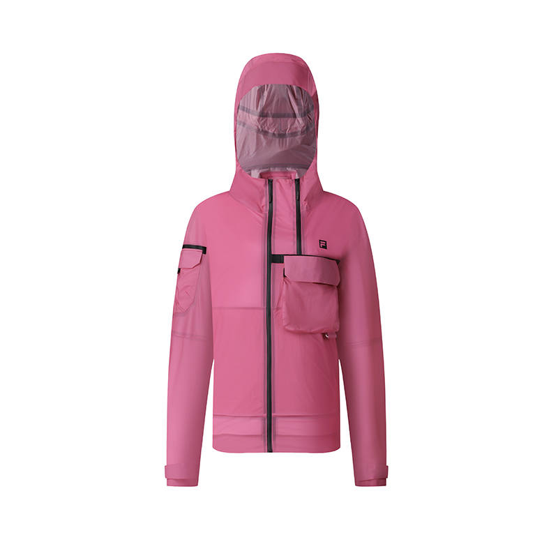 FILA Jackets Men's Spring Plum Red Hooded Moderate Workwear