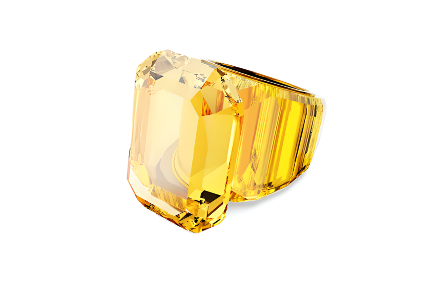 Swarovski Lucent Faux Crystal Rings Women's Yellow