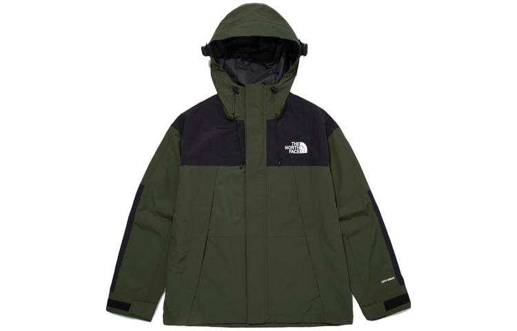 THE NORTH FACE Windbreaker Jackets Unisex Dark Olive Green Hooded Moderate