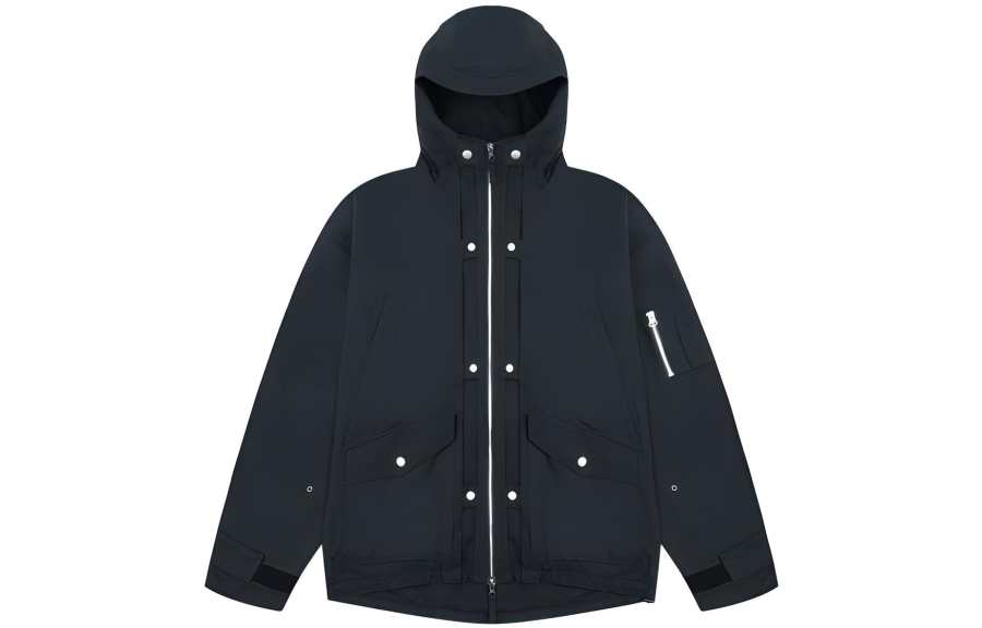 GRAILZ Jackets Men's Black Hooded Moderate Other