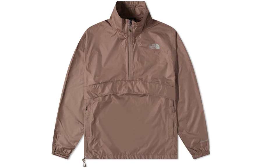 THE NORTH FACE Windbreaker Jackets Men's Taupe Stand Collar Moderate