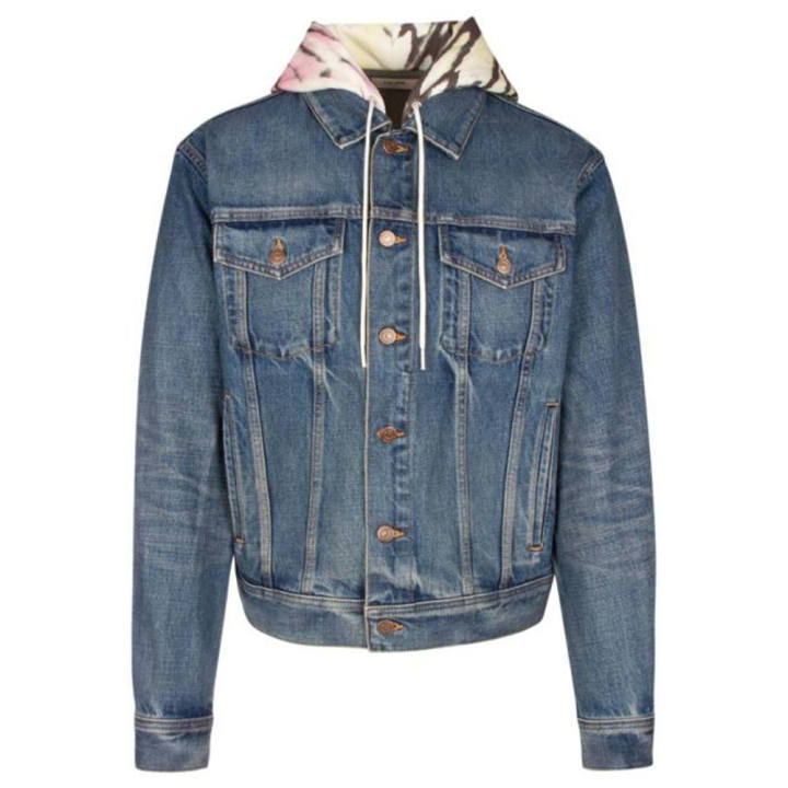 CELINE CELINE Double Layered Hooded Denim Jacket