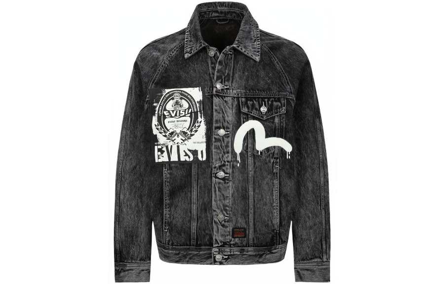 EVISU EVISU AW23 Denim Jacket Men's Black