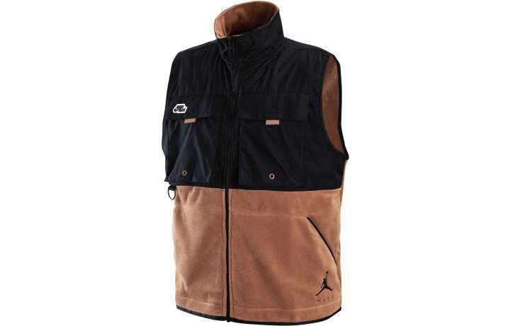 Jordan Jordan Jumpman Vests Men's Brown Stand Collar Moderate Workwear