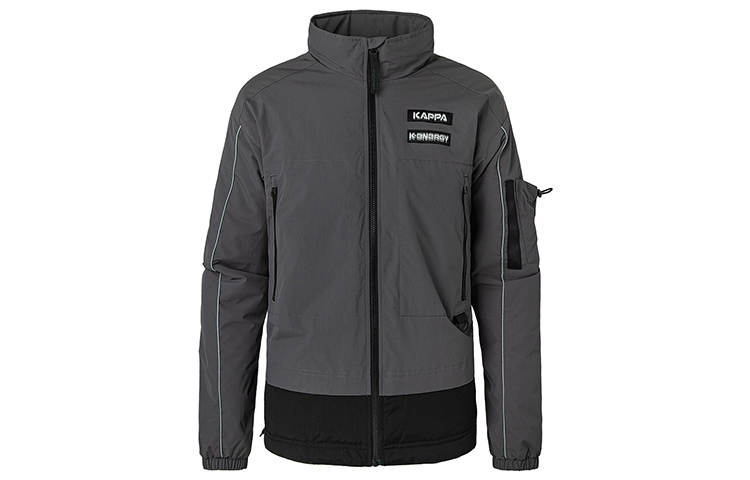 Kappa Kappa Puffer Jackets Men's Black Stand Collar Thickened Other
