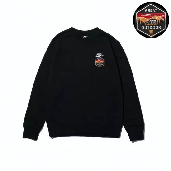 Nike Nike Sweatshirts Unisex Black Crew Neck Moderate Regular