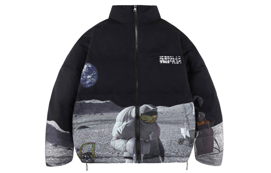 ICONS Lab Down Jackets Unisex Black Stand Collar Thickened Other