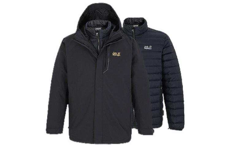 JACK WOLFSKIN Windbreaker Jackets Men's Hooded Moderate