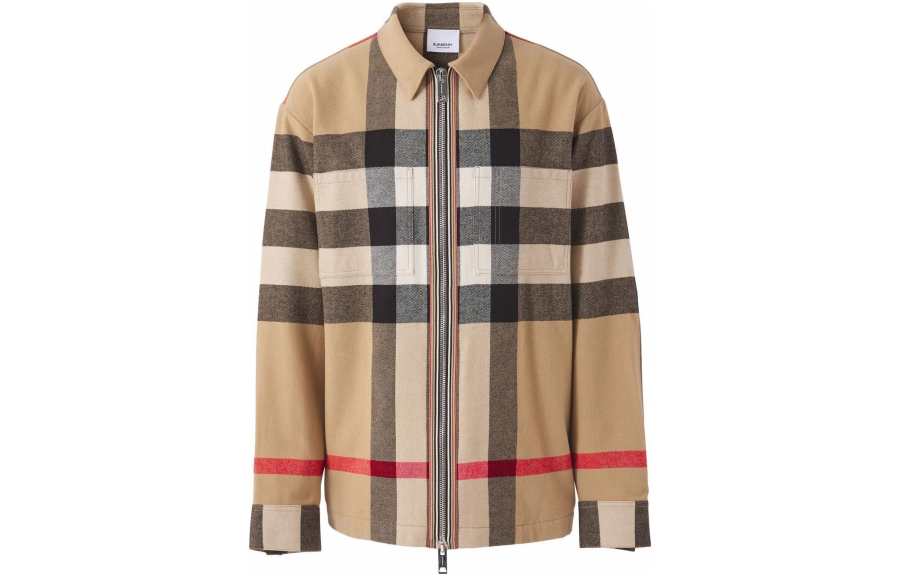 Burberry Burberry Checked Zip-Up Shirt Jacket