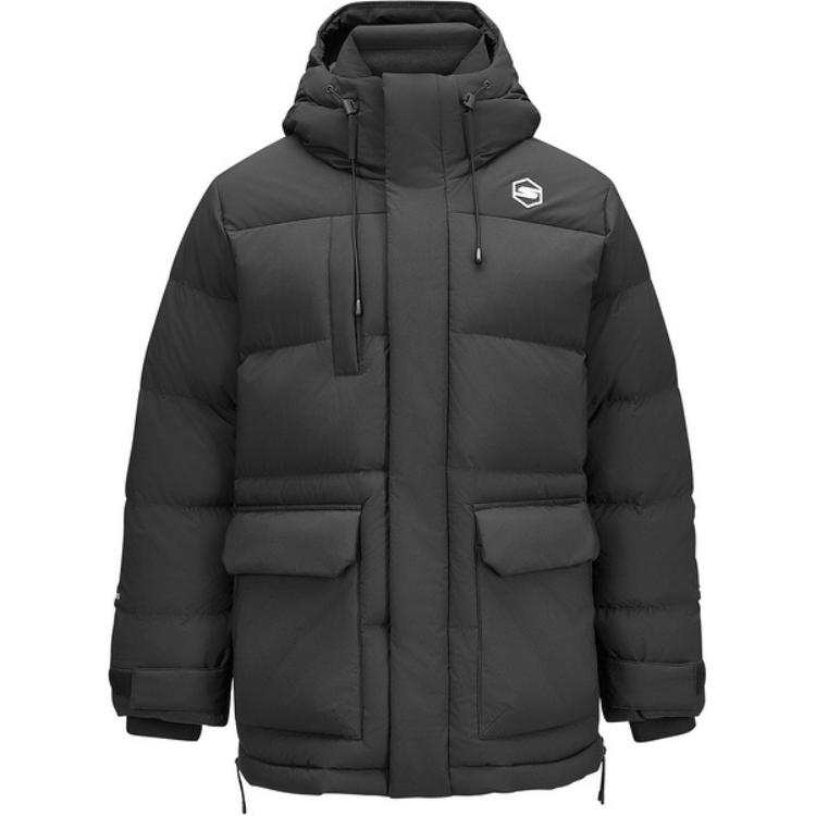 Skechers Comfortable Sports Collection Down Jacket Men's Carbon Black