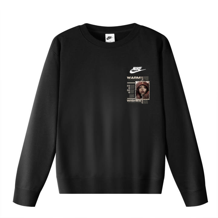 Nike Nike Sweatshirts Unisex Black Crew Neck Moderate Regular