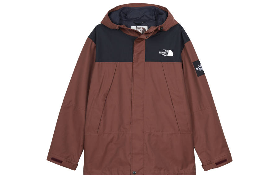 THE NORTH FACE Outdoor Hiking Waterproof, Windproof, And Breathable Windbreaker Jacket Unisex Burgundy