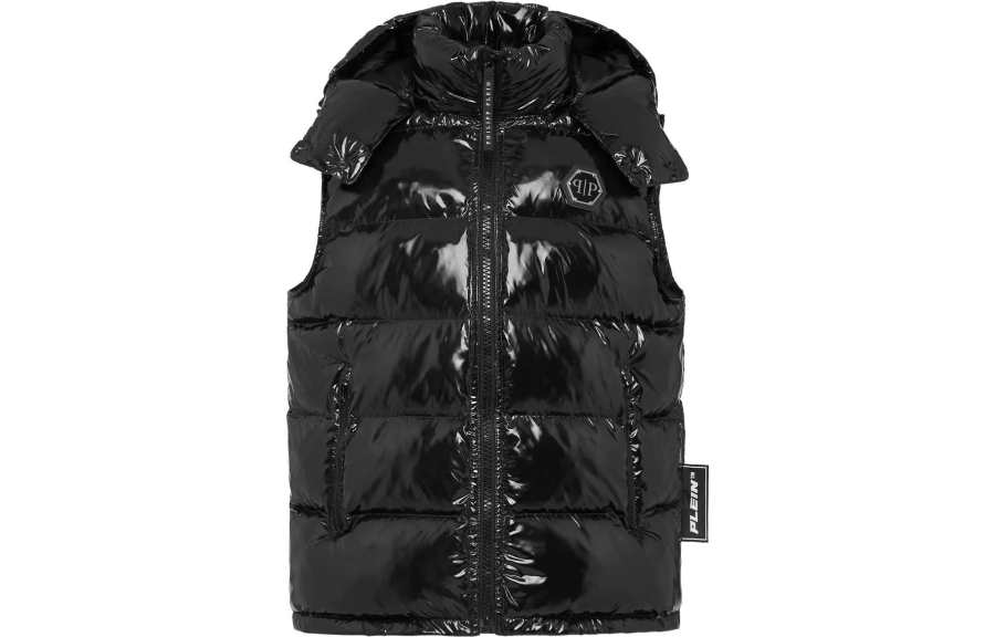 PHILIPP PLEIN Philipp Plein logo-patch padded gilet