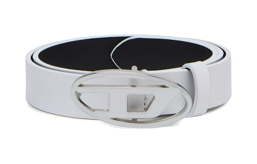 DIESEL Diesel 1DR logo-buckle leather belt