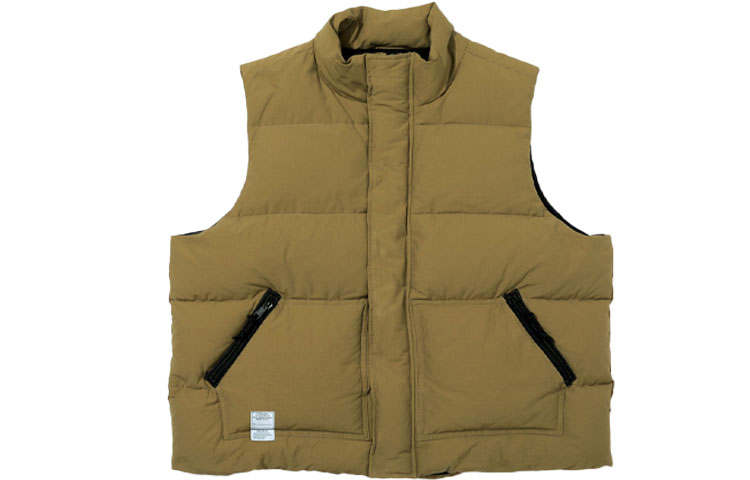 MADNESS MADNESS Down Vests Men's Khaki Stand Collar Moderate Other