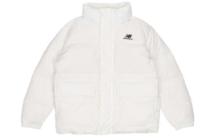 New Balance New Balance Down Jackets Unisex Ivory White Stand Collar Moderate Other