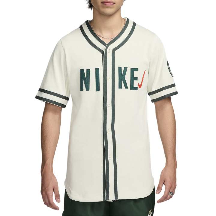 Nike Nike V Neck Single Breasted Short Sleeved T Shirt Men's Sea Glass