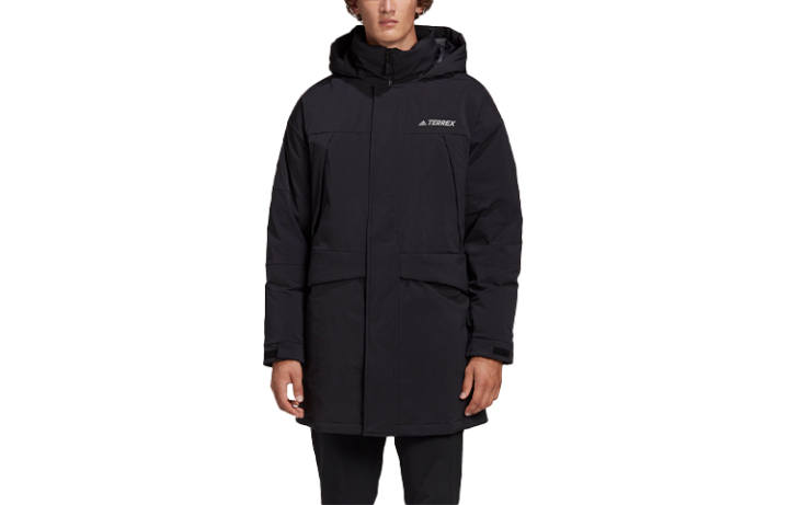 Adidas Adidas Down Jackets Men's Black Hooded Moderate