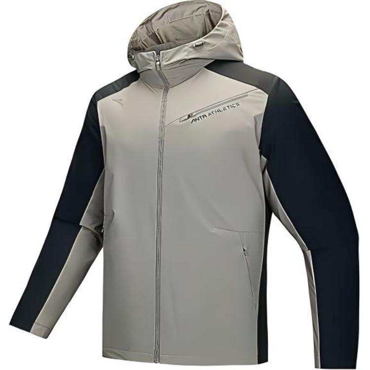 ANTA Anta Variety Training Collection Jackets & Coats Men's Oak Khaki/Basic Black