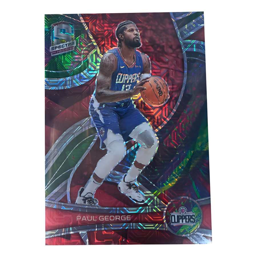 PANINI 2021 2022 Spectra Spectrum, Paul George, Pepper, Clippers, Snake Skin 17/25 Threaded Mojo Fold Sports Cards 1 Pc