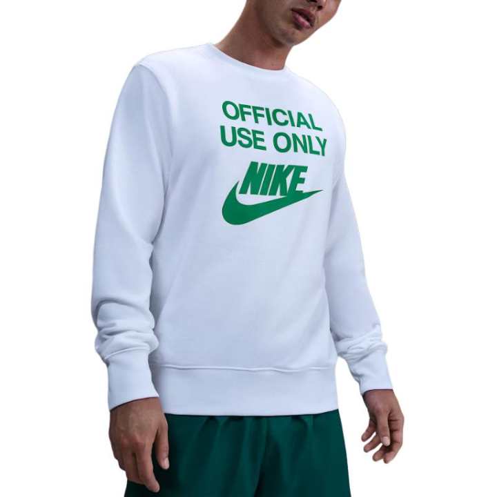 Nike Nike Club Sweatshirt Men's White/Stadium Green Color