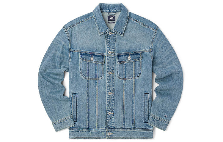 Lee Lee Denim Jackets Men's Medium Blue Lapel Moderate