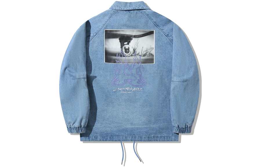 Li-Ning Li Ning Denim Jacket Men's Light Blue Denim