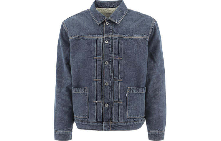 Levis Levis Denim Jackets Men's Blue Lapel Moderate Straight Fit