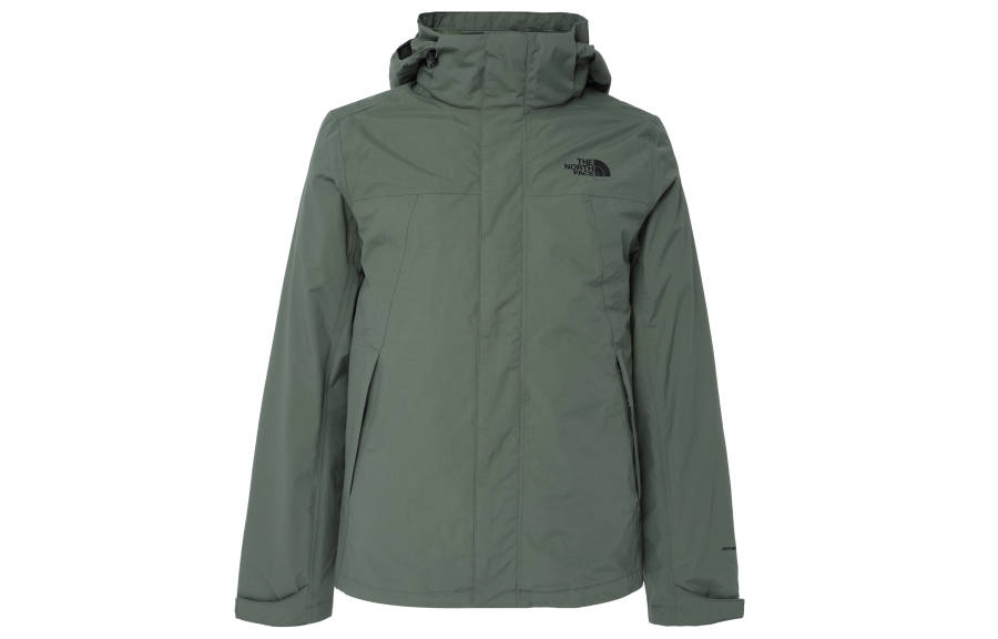 THE NORTH FACE Outdoor Hiking Waterproof, Windproof, UV Protection, Thermal Windbreaker Jacket Men's Olive Green