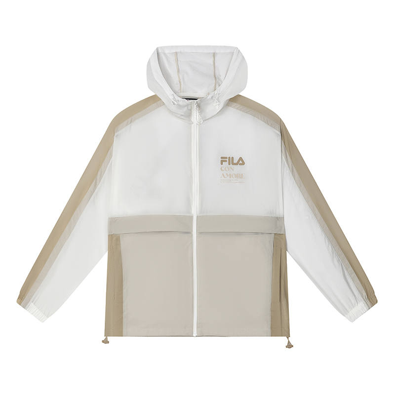 FILA ORIGINALE Jackets Men's Cloud White Hooded Non Detachable Moderate