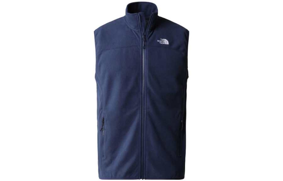 THE NORTH FACE Vests Men's Navy Blue Stand Collar Moderate Other