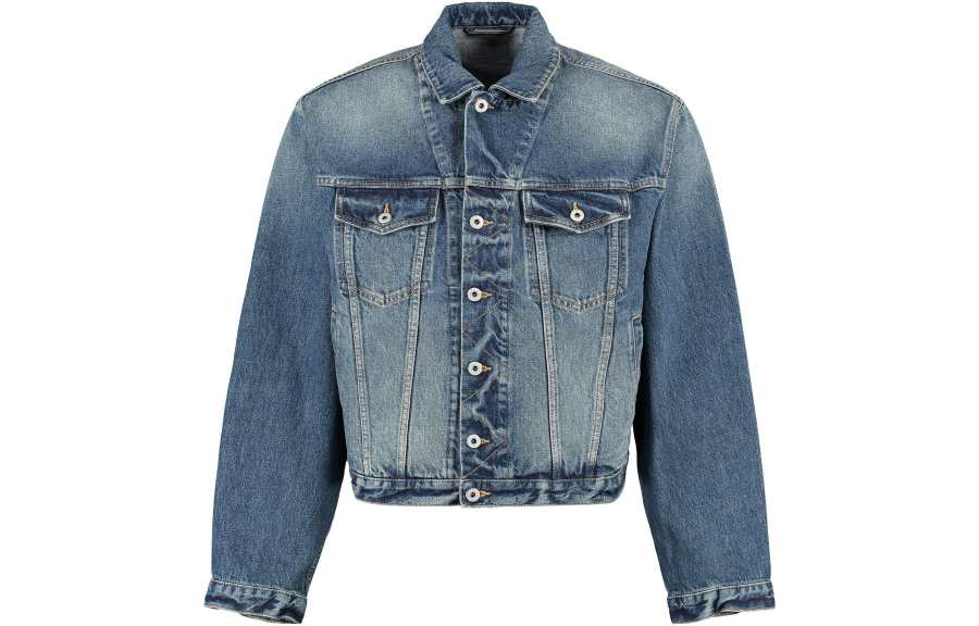 KENZO KENZO Button Up Cropped Denim Jacket